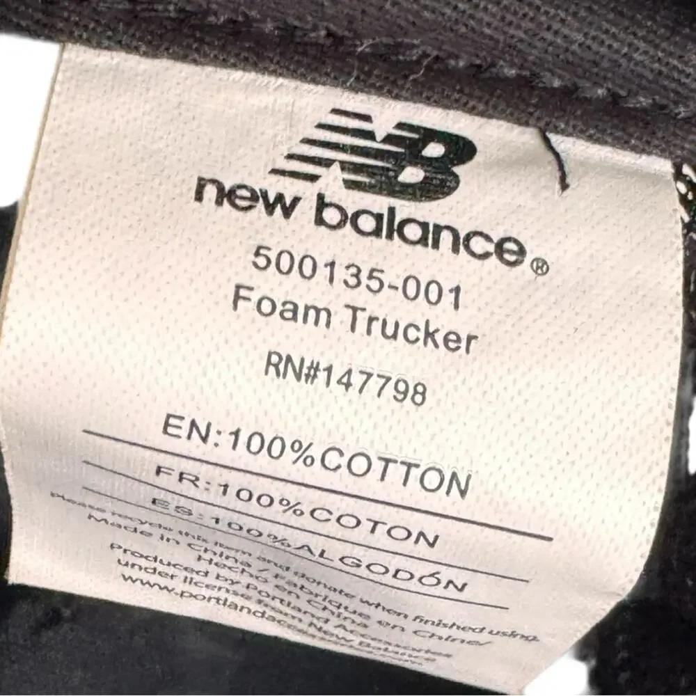 New Balance Logo Adjustable  Embroidered Athletic Trucker Hat One Size